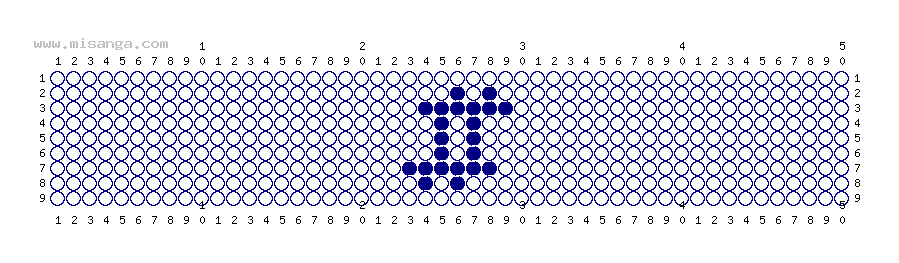 編みこみ文字ミサンガ製作図：#