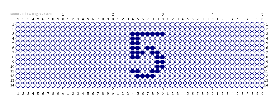 編みこみ文字ミサンガ製作図：5