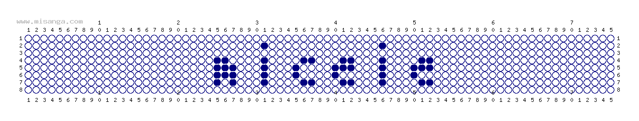 編みこみ文字ミサンガ製作図：MISUZU