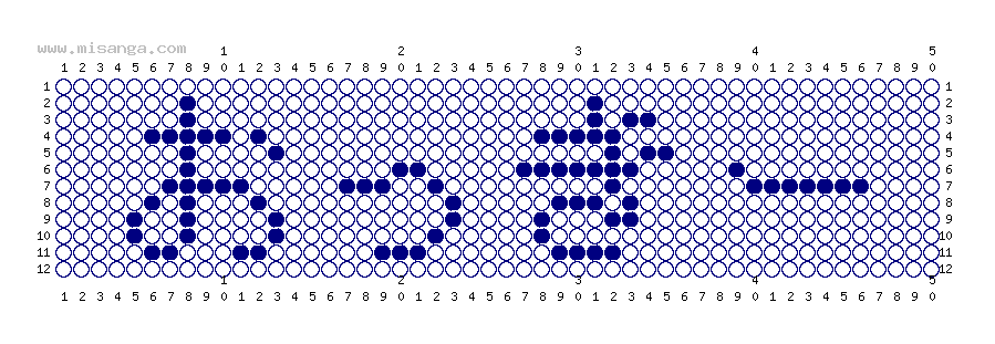 編みこみ文字ミサンガ製作図：おっきー