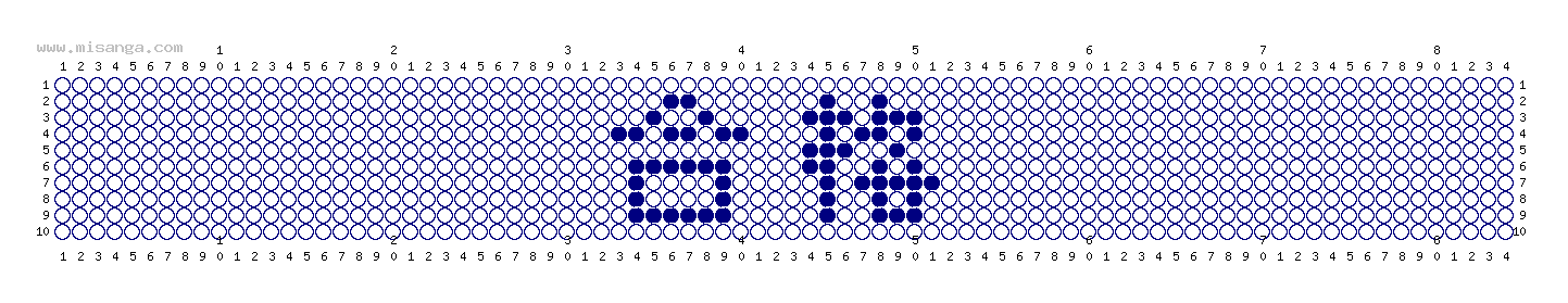 編みこみ文字ミサンガ製作図：合格