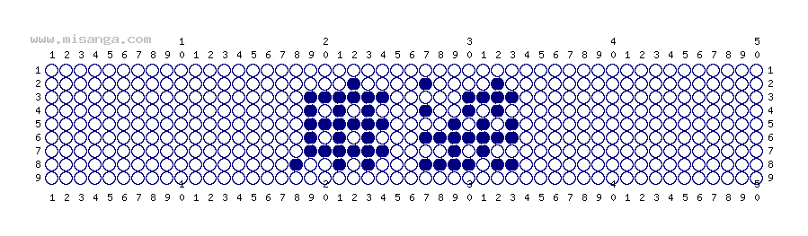 編みこみ文字ミサンガ製作図：麻婆