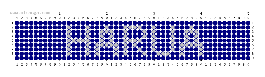 編みこみ文字ミサンガ製作図：HARUA