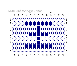 編みこみ文字ミサンガ製作図：王