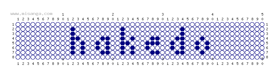 編みこみ文字ミサンガ製作図：HAKUTO