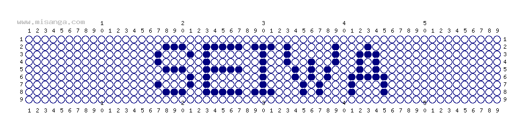 編みこみ文字ミサンガ製作図：SEIWA