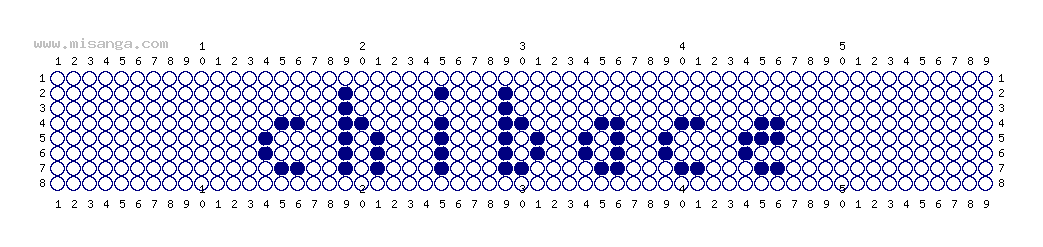 編みこみ文字ミサンガ製作図：SHIRASU