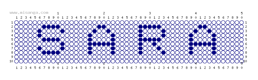 編みこみ文字ミサンガ製作図：SARA