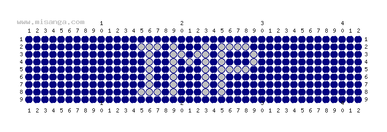編みこみ文字ミサンガ製作図：IMP