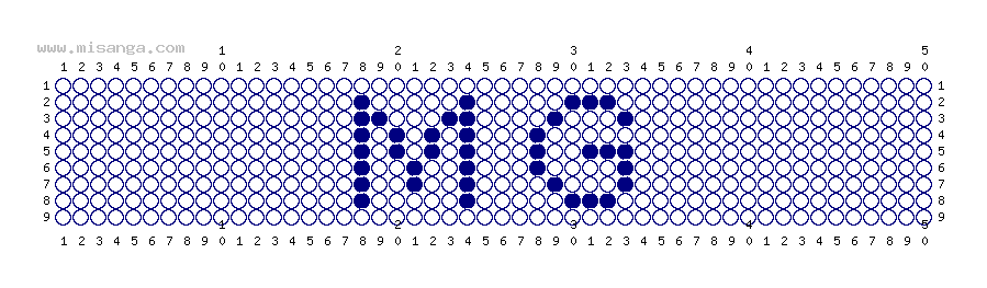 編みこみ文字ミサンガ製作図：MG