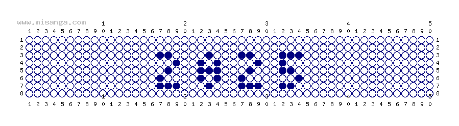 編みこみ文字ミサンガ製作図：2025