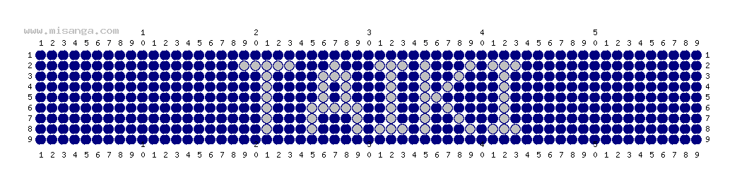 編みこみ文字ミサンガ製作図：TAIKI
