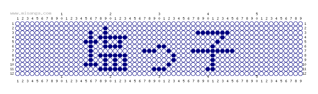 編みこみ文字ミサンガ製作図：塩っ子