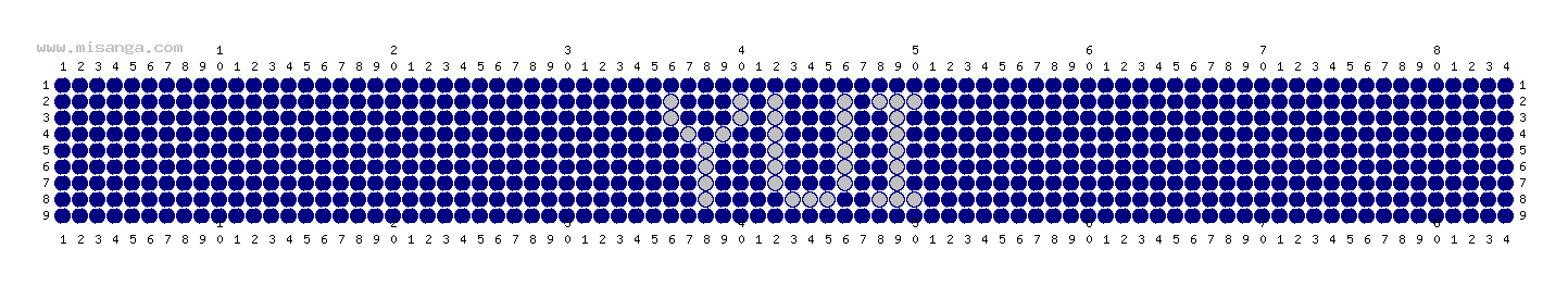 編みこみ文字ミサンガ製作図：YUI