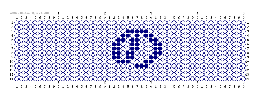 編みこみ文字ミサンガ製作図：の