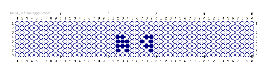 編みこみ文字ミサンガ製作図：MG