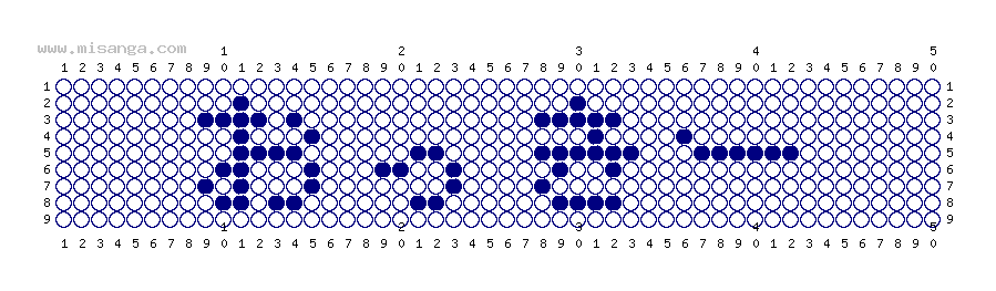 編みこみ文字ミサンガ製作図：おっきー