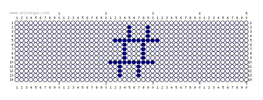 編みこみ文字ミサンガ製作図：#
