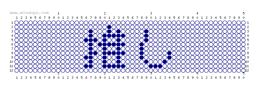 編みこみ文字ミサンガ製作図：推し
