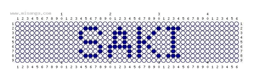 編みこみ文字ミサンガ製作図：SAKI