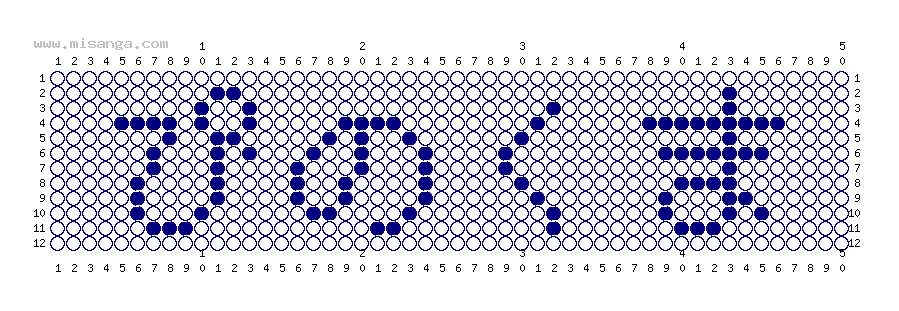 編みこみ文字ミサンガ製作図：ぴのくま