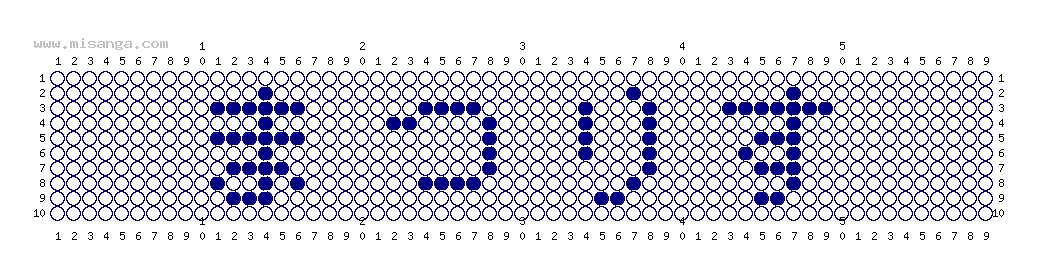編みこみ文字ミサンガ製作図：まつりす