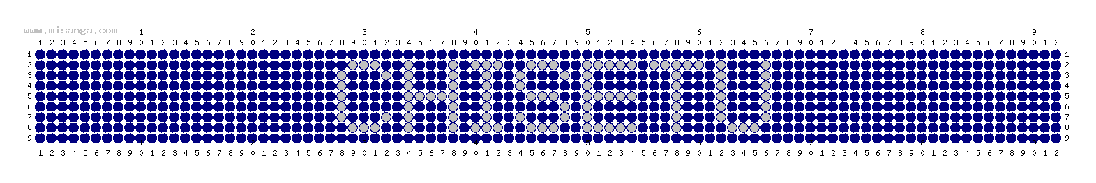 編みこみ文字ミサンガ製作図：CHISETU