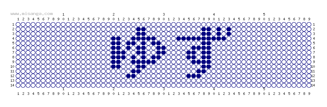 編みこみ文字ミサンガ製作図：ゆず