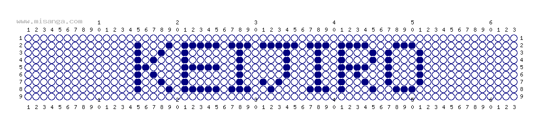 編みこみ文字ミサンガ製作図：KEIJIRO