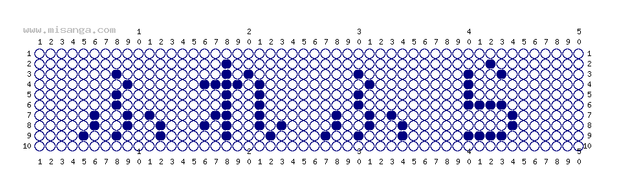 編みこみ文字ミサンガ製作図：ふれふら