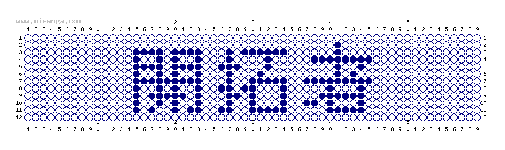 編みこみ文字ミサンガ製作図：開拓者