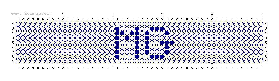 編みこみ文字ミサンガ製作図：MG
