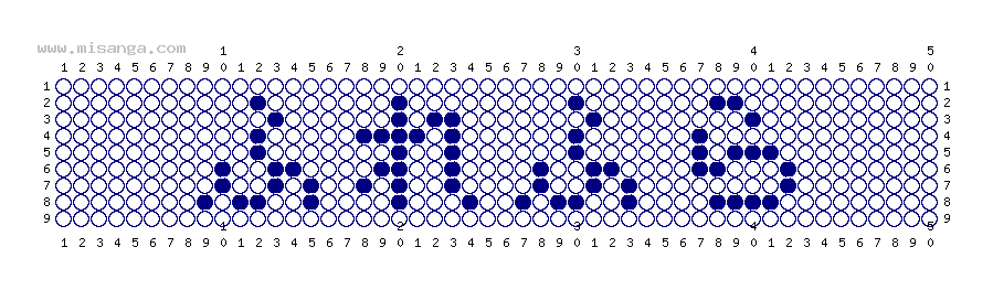 編みこみ文字ミサンガ製作図：ふれふら