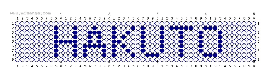 編みこみ文字ミサンガ製作図：HAKUTO
