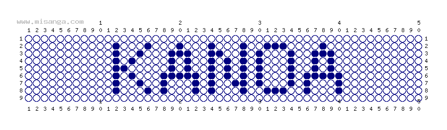 編みこみ文字ミサンガ製作図：KANOA