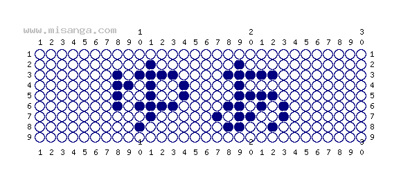 編みこみ文字ミサンガ製作図：ゆあ