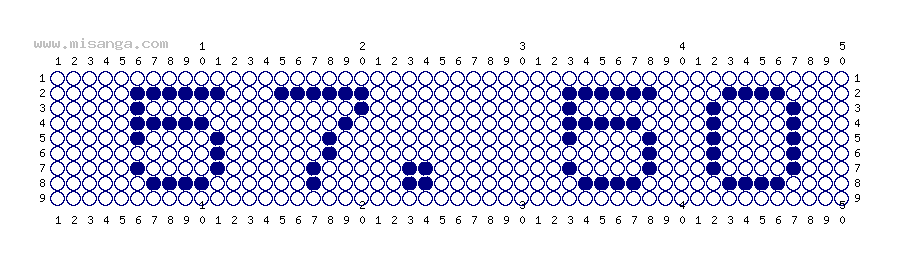 編みこみ文字ミサンガ製作図：57.50