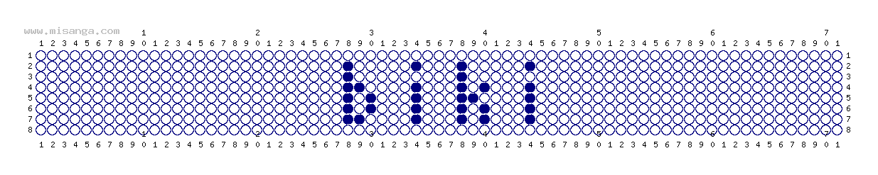 編みこみ文字ミサンガ製作図：RIKI