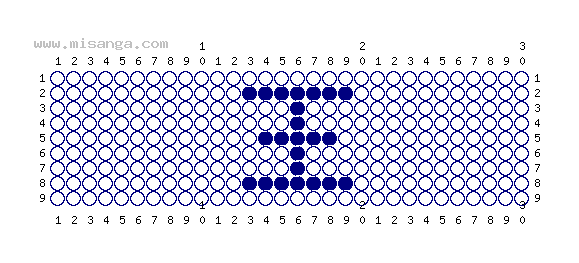 編みこみ文字ミサンガ製作図：王