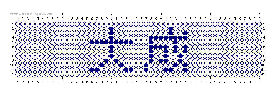 編みこみ文字ミサンガ製作図：大成