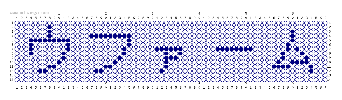 編みこみ文字ミサンガ製作図：ウファーム