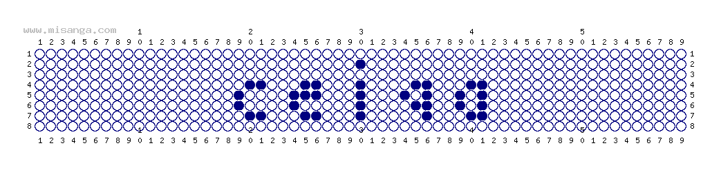 編みこみ文字ミサンガ製作図：SEIWA