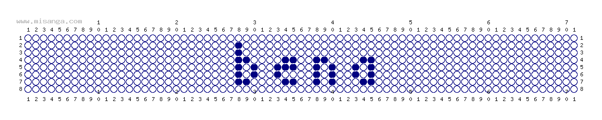編みこみ文字ミサンガ製作図：RUNA