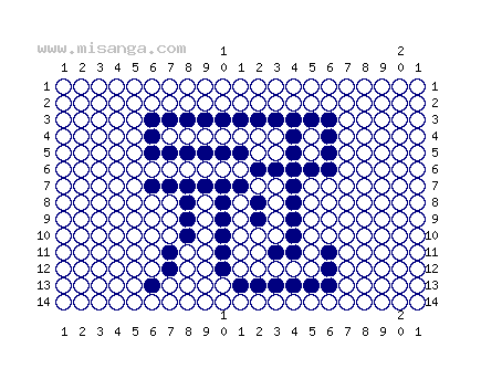 編みこみ文字ミサンガ製作図：冠