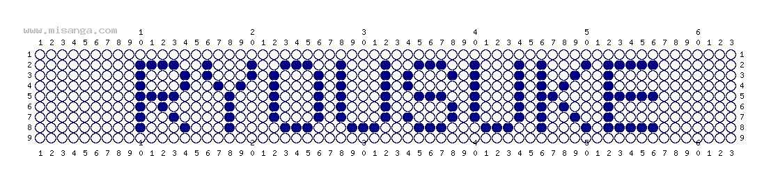 編みこみ文字ミサンガ製作図：RYOUSUKE