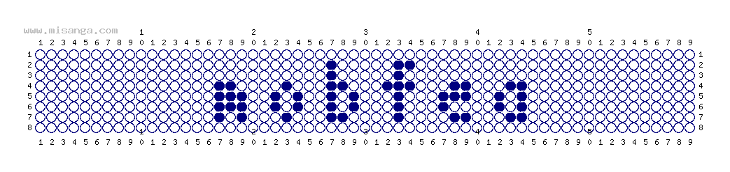 編みこみ文字ミサンガ製作図：MORVEA