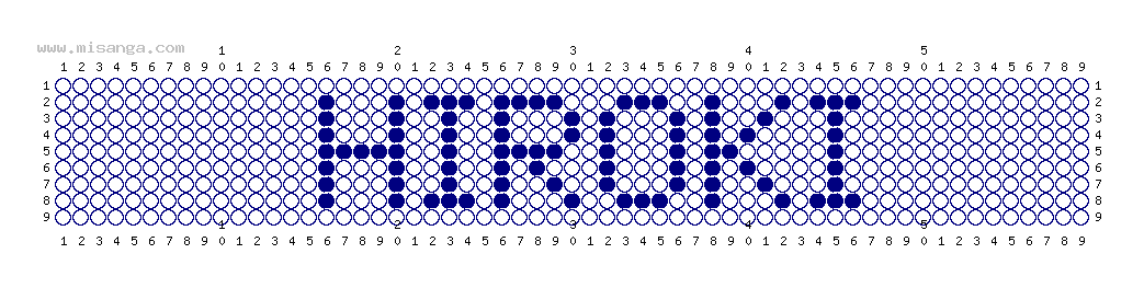 編みこみ文字ミサンガ製作図：HIROKI