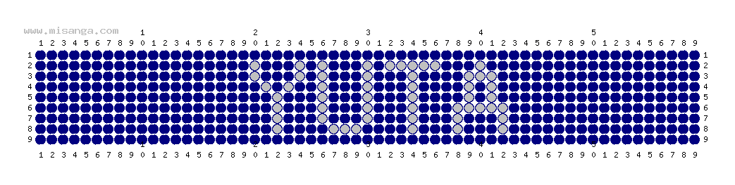 編みこみ文字ミサンガ製作図：YUTA