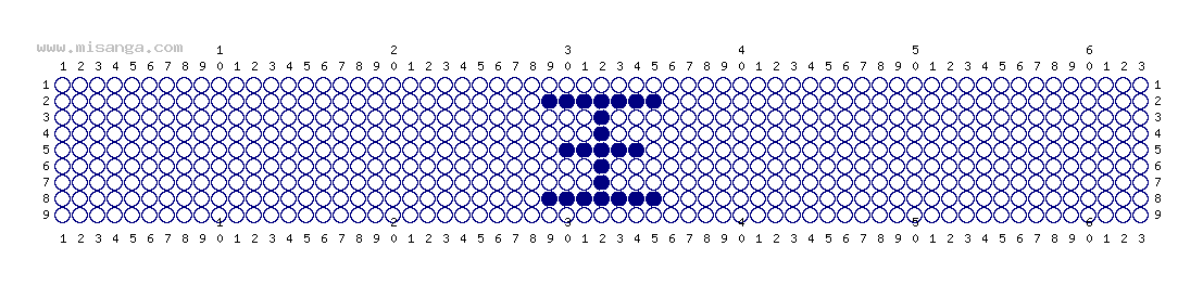 編みこみ文字ミサンガ製作図：王