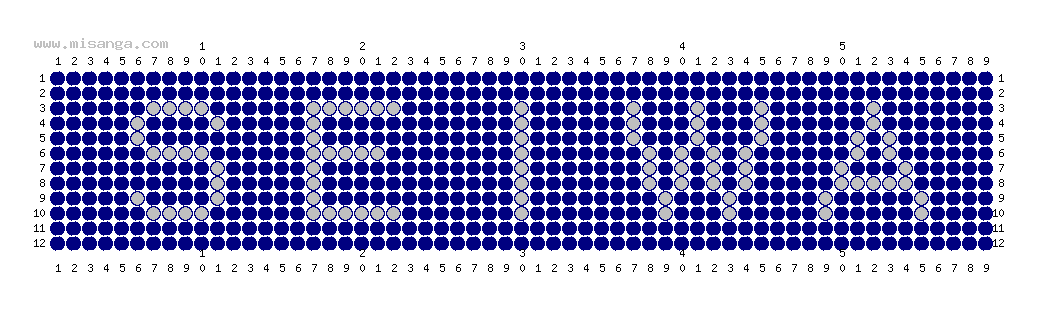 編みこみ文字ミサンガ製作図：SEIWA